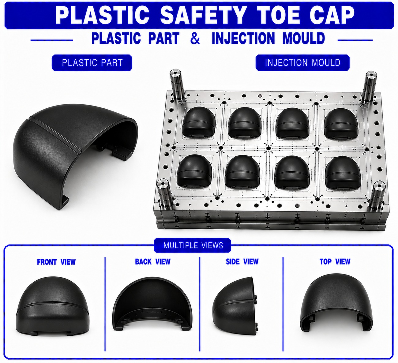 Plastic Safety Toe Cap Mould and Moulding Service